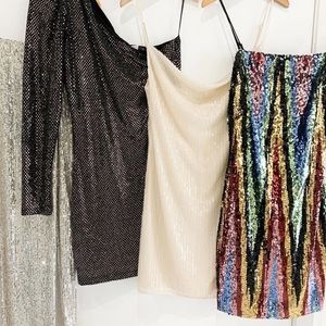 RAINBOW SPARKLY DRESS - Size M